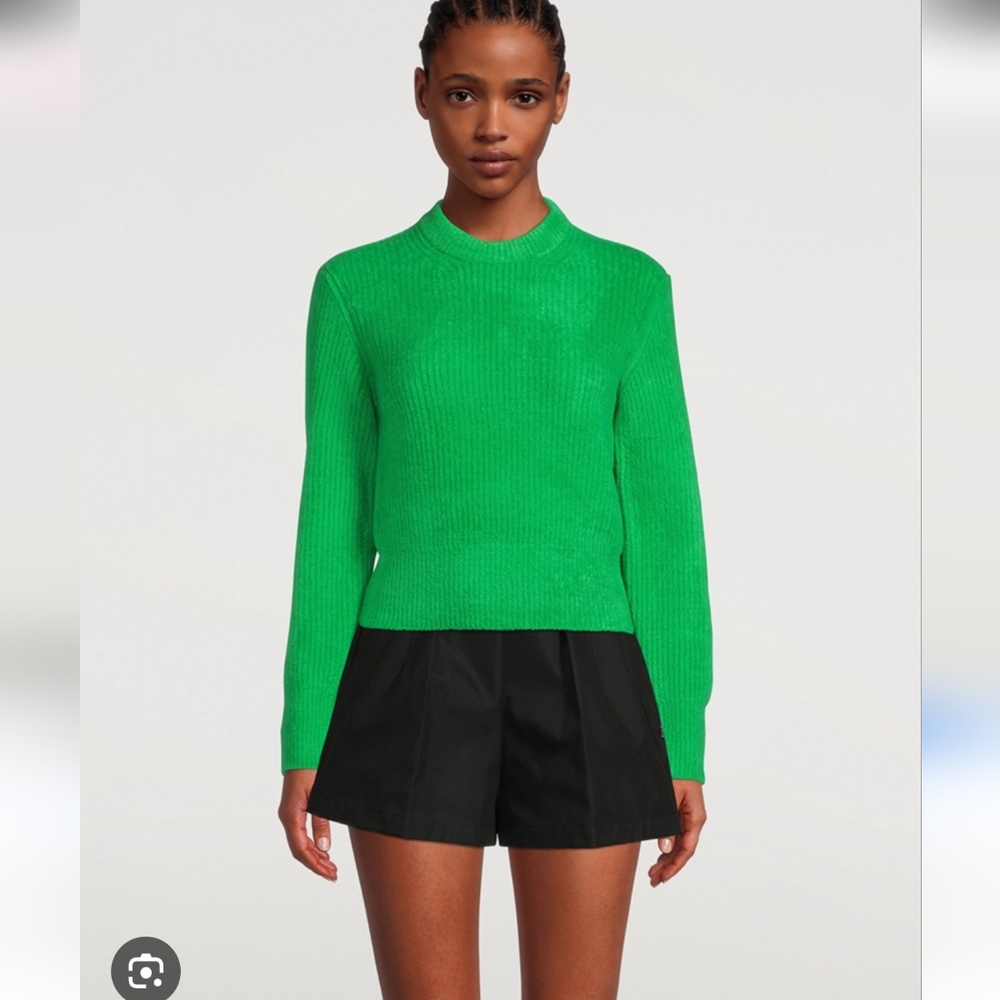 J. Crew Kelly Green Cropped Fit 100% Cashmere Sweater L